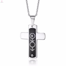 Custom Religious Male And Female Symbol Religious Cross Pendant Jewelry